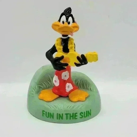VTG Looney Tunes, Daffy Duck, Fun In The Sun, Applause, PVC Figure, 3", Hawaii - Picture 1 of 10